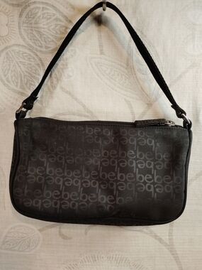 bebe Black Logo Shoulder Bag